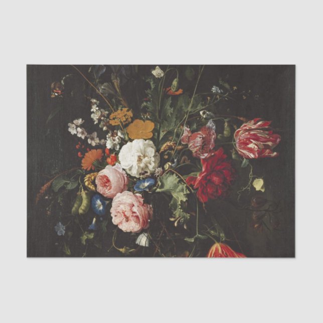 de Heem Flower Vase Painting Tissue Paper (Front)