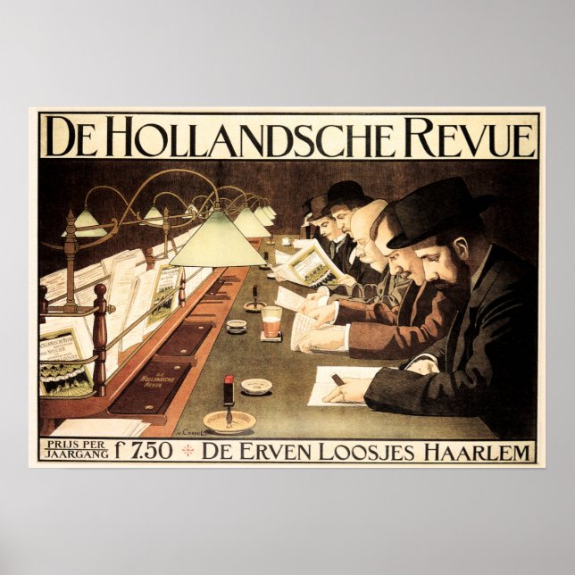 DE HOLLANDSCHE REVUE Journal Magazine Vintage Ad Poster (Front)