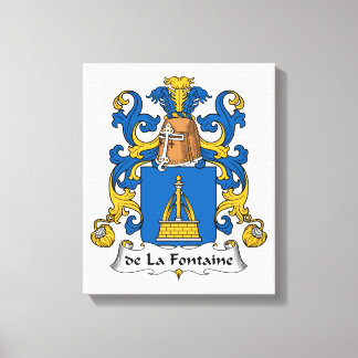de la Fontaine Family Crest Canvas Print
