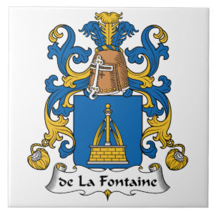 de la Fontaine Family Crest Ceramic Tile