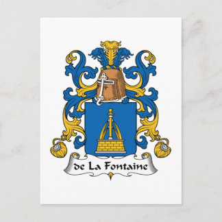 de la Fontaine Family Crest Postcard