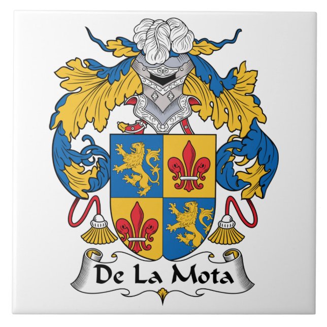 De La Mota Family Crest Tile (Front)
