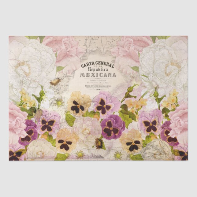 De La Republica Mexicana Decoupage Tissue Paper (Front)