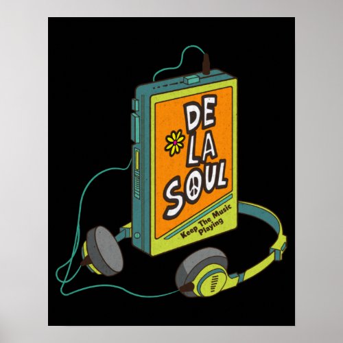 De La Soul Retro Walkman Design Poster