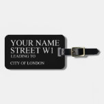 Your Name Street  De Labels van de bagage Reistas Label