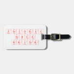 Periodic Table Writer  De Labels van de bagage Reistas Label