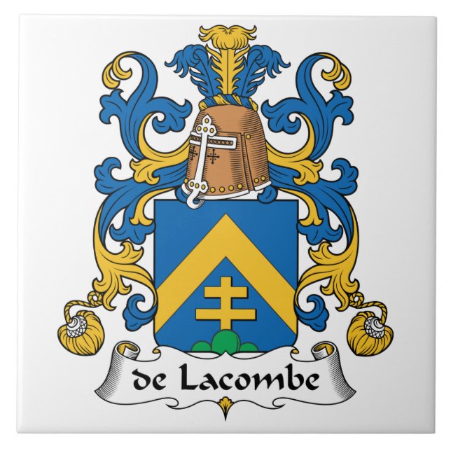 de LaCombe Family Crest Ceramic Tile (Front)
