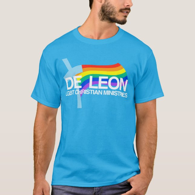 De Leon LGBT Christian Ministries Logo & Wordmark T-Shirt (Front)