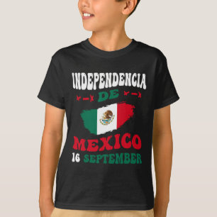 De Mexico Flag Pride Mexican Independence Day  T-Shirt