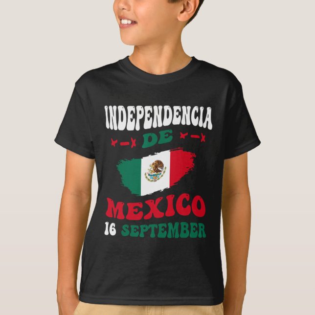 De Mexico Flag Pride Mexican Independence Day  T-Shirt (Front)