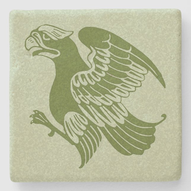 De Morgan's Eagle Marble Stone Coaster (Front)