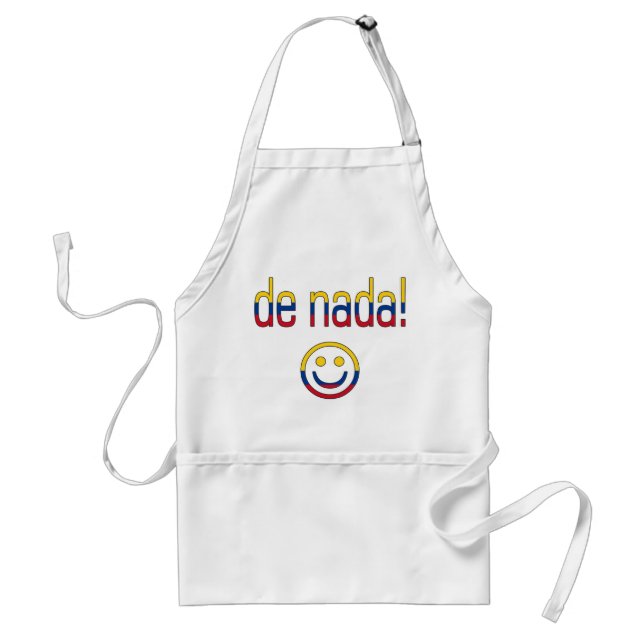 De Nada! Colombia Flag Colors Adult Apron (Front)