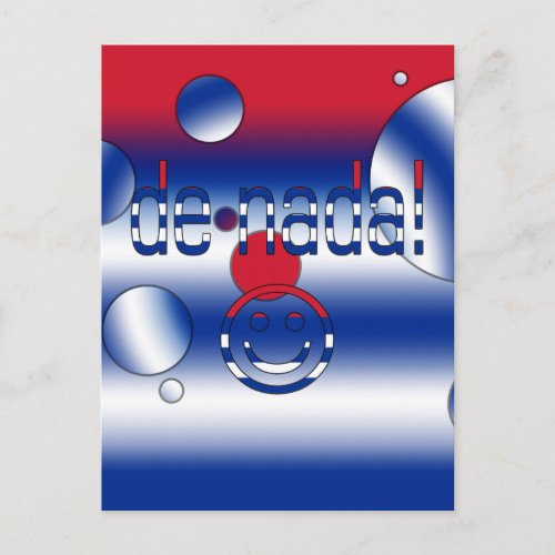 De Nada Cuba Flag Colors Pop Art Postcard