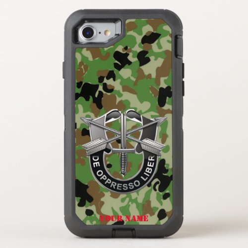 DE OPPRESSO LIBER  Special Forces Motto OtterBox Defender iPhone SE87 Case