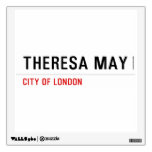 THERESA MAY  De Overdrukplaatjes van de muur