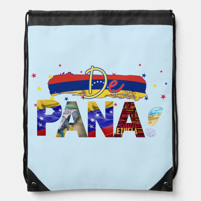 De Pana Venezuela Slang Venezuelan Culture Lovers Drawstring Bag (Front)