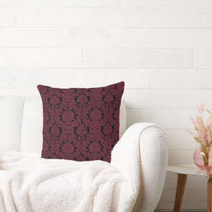 De Paris Fleur Rouge Throw Pillow