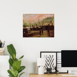 De Ruijterkade in Amsterdam by Vincent van Gogh Poster