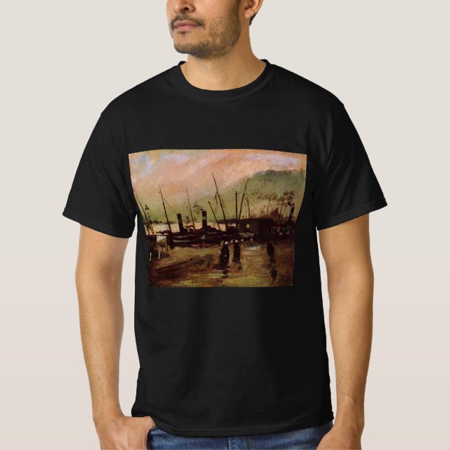 De Ruijterkade in Amsterdam by Vincent van Gogh T-Shirt (Front)