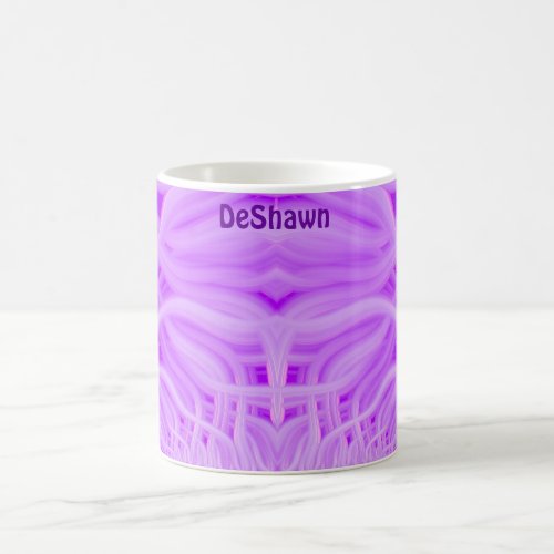 DE SHAWN  GLOSSY 3D Wispy Purple  Morphing Mug