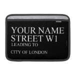 Your Name Street  De Sleeves van de Lucht van MacBook (landschap) Beschermhoezen Voor MacBook Air