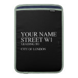 Your Name Street  De sleeves van de Lucht van MacBook MacBook Sleeve