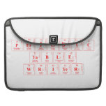Periodic Table Writer  De Sleeves van MacBook Pro MacBook Pro Beschermhoezen