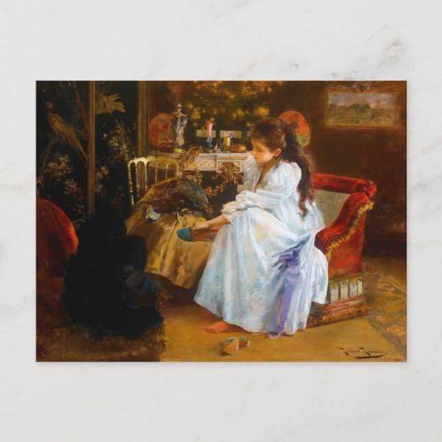 De soirée by Romà Ribera (1894) Postcard (Front)