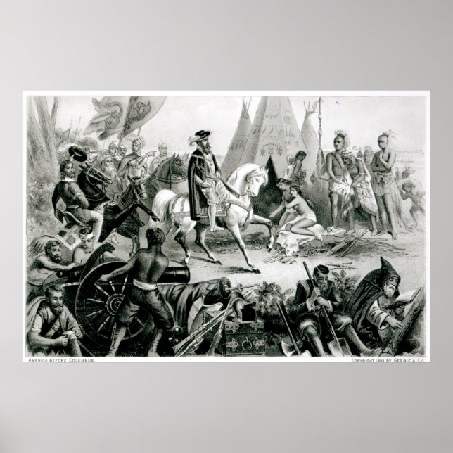 De Soto Discovering the Mississippi Poster (Front)