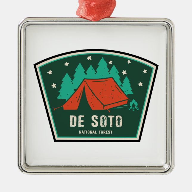 De Soto National Forest Camping Metal Ornament (Front)