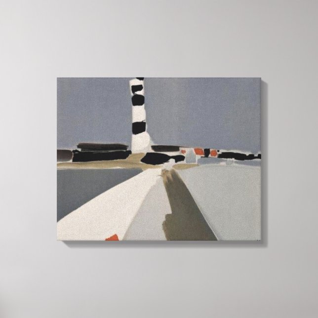 de stael le phare, 1953, Nicolas de Staël Canvas Print (Front)