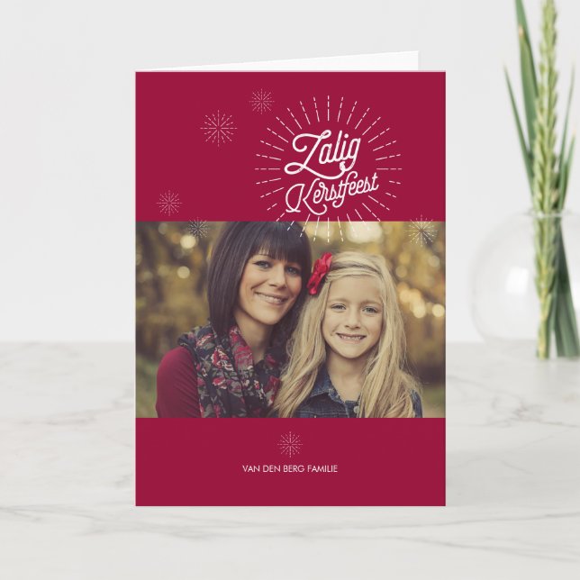 De sterren van Kerstmis Groet van de vakantie Holiday Card (Front)