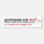 @ChrisSanClaire  De Stickers van de bumper Bumpersticker
