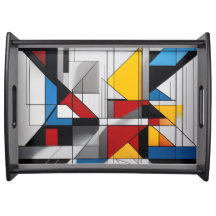 De Stijl Abstract Geometric Primary Colors