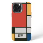 De Stijl Inspired Primary Colored Squares Monogram