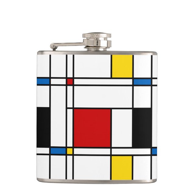 De Stijl Pattern Flask (Front)