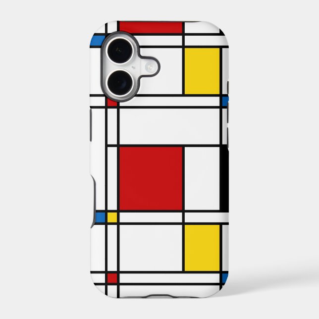 De Stijl Pattern Iphone Case (Back)