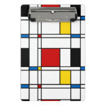 De Stijl Pattern Mini Clipboard