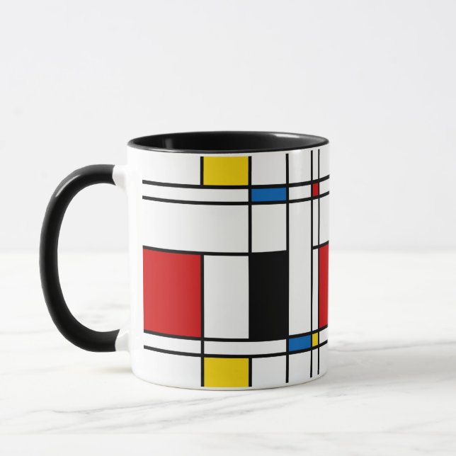 De Stijl Pattern Mug (Left)