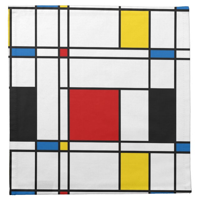 De Stijl Pattern Napkin (Front)