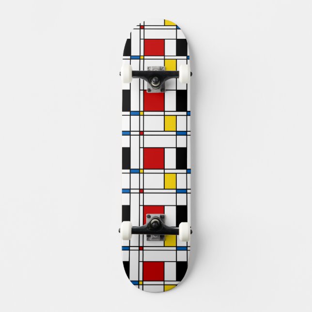 De Stijl Pattern Skateboard Deck (Front)