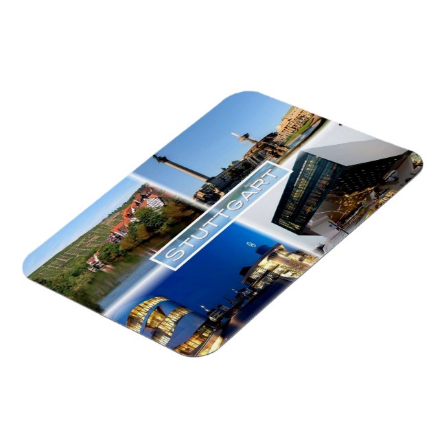 DE Stuttgart - River Neckar - Schlossplatz - Magnet (Left Side)