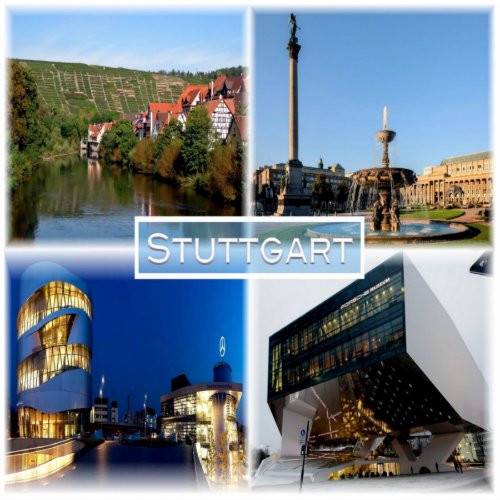 DE Stuttgart _ River Neckar _ Schlossplatz _ Sticker