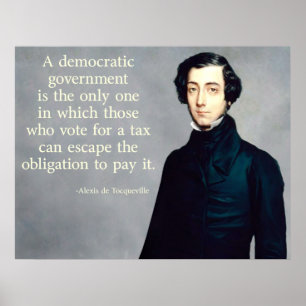 de Tocqueville Taxes Quote Poster