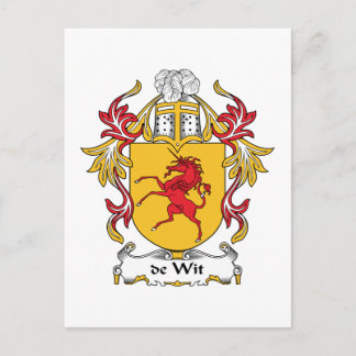 de Wit Family Crest Postcard