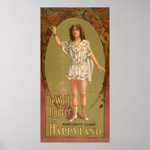 De Wolf Hopper in Happyland Theatre Poster