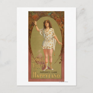 De Wolf Hopper in Happyland Theatre Poster Postcard