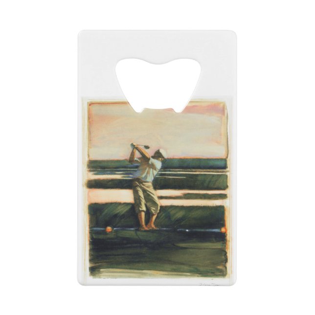DEA24 Golfer.tif Credit Card Bottle Opener (Front)