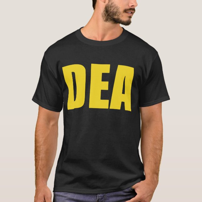Dea Agent Funny Halloween Costume Navy Gold Vetera T-Shirt (Front)