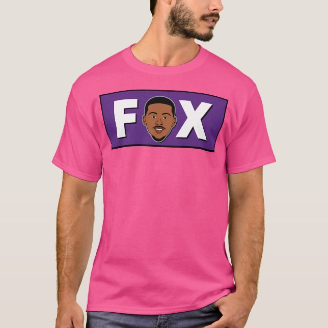 De'Aaron Fox - Sacramento Basketball T-Shirt (Front)